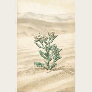 Sandwake Bloom Print – Extinct Taklamakan Flower Botanical Art (Digital Download) image 2