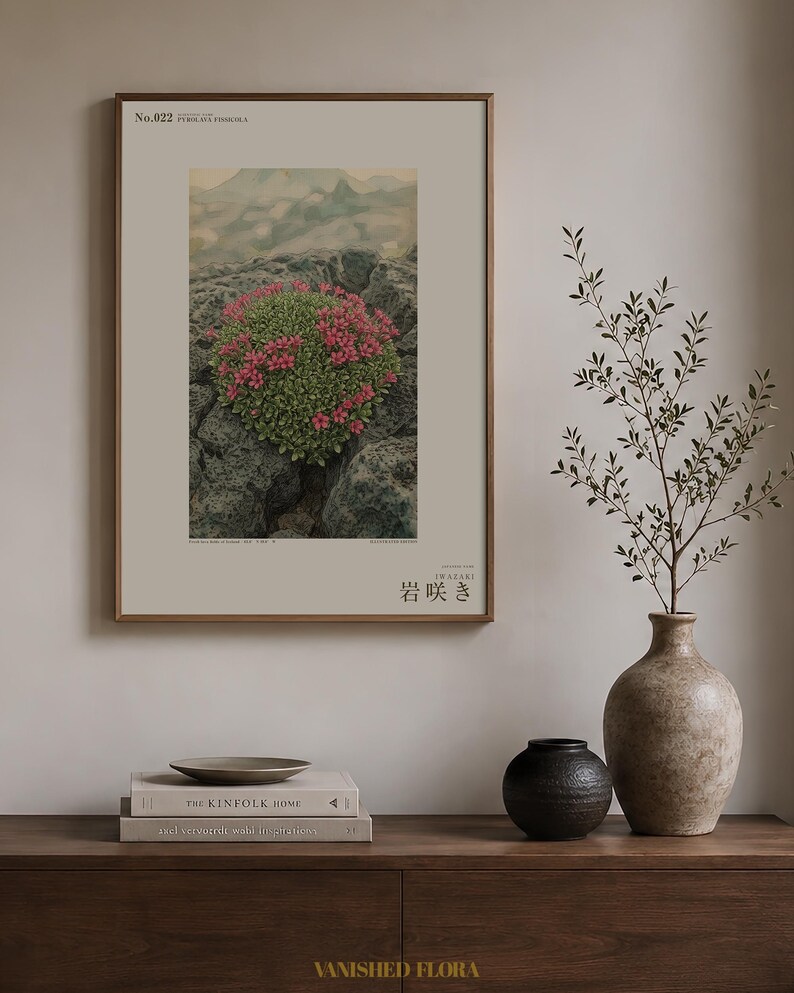 Fictional Iceland Lava Pioneer Print – Pyrolava fissicola Botanical Art (Digital Download) image 3