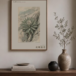 Night Spiral Botanical Print – Spiranthella Nocturna, Dark Academia Wall Art (Digital Download) image 3