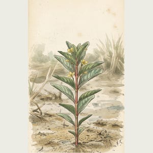 Stampa botanica del fiore di Ebbwater – Fioritura immaginaria del Pantanal, Recessa pantanalis (Download digitale) immagine 2