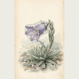 Ice-clad Bell Flower Print – Fictional Siberian Botanical Art (Digital Download) image 2