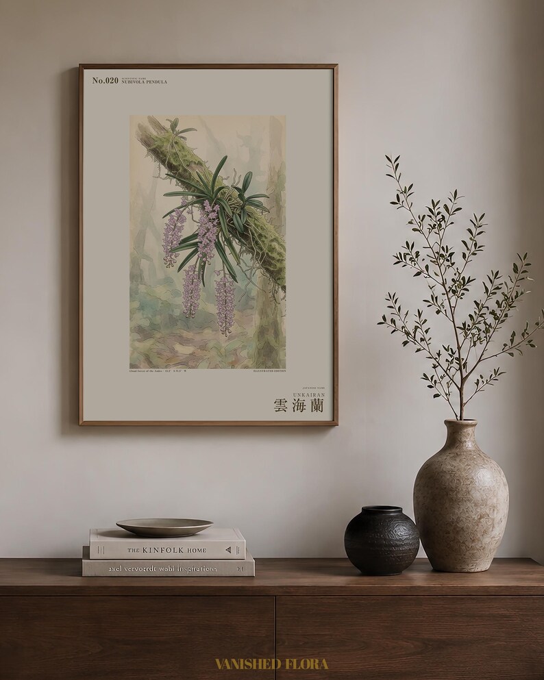 Cloudforest Orchid Print – Extinct Andean Epiphyte, Gothic Botanical Art (Digital Download) image 3
