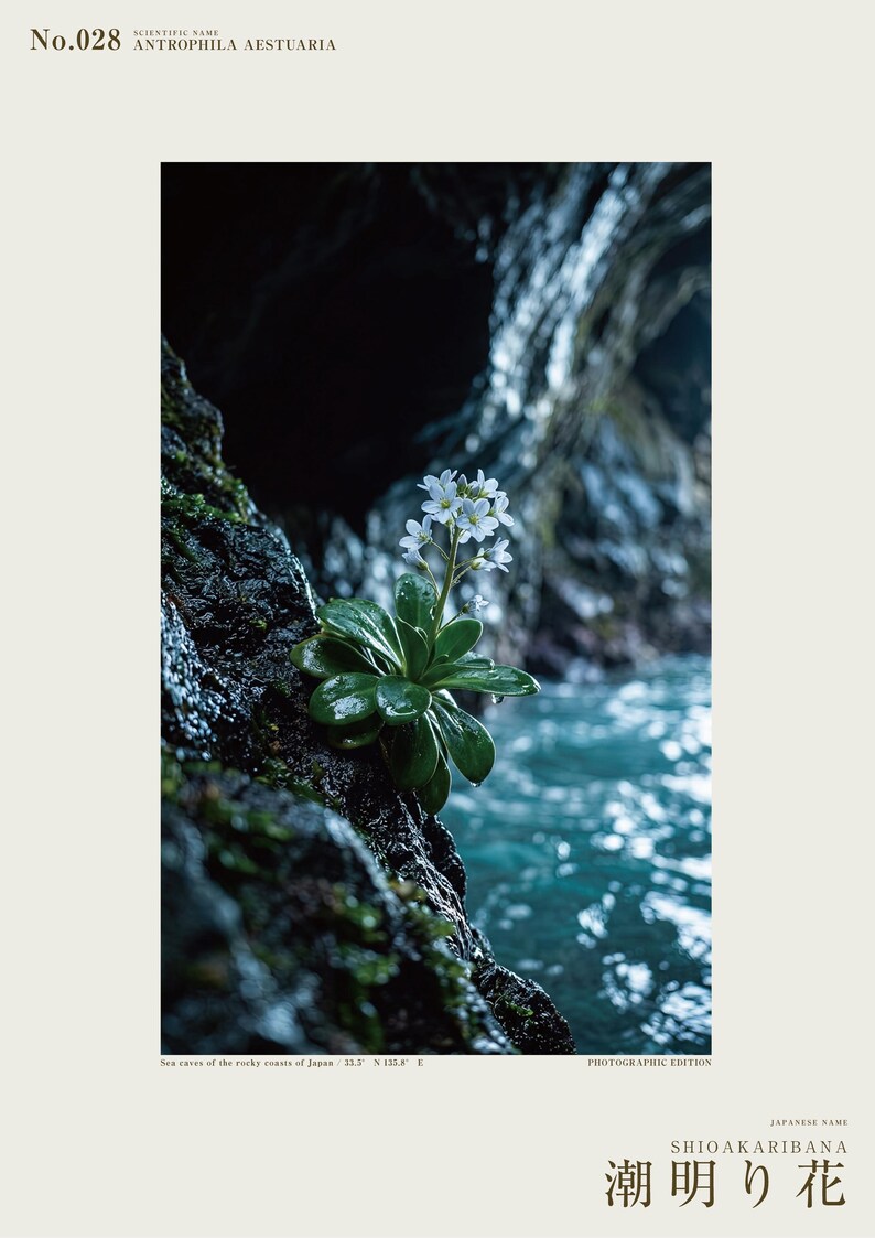 Tideglow Flower Print – Vanished Japanese Cave Flora, Gothic Wall Art (Digital Download) image 2
