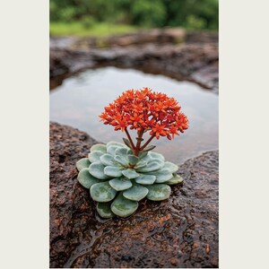 Thrice-count Flower Photograph – Pluviocount Lateritica, Dark Academia Art (Digital Download) image 2