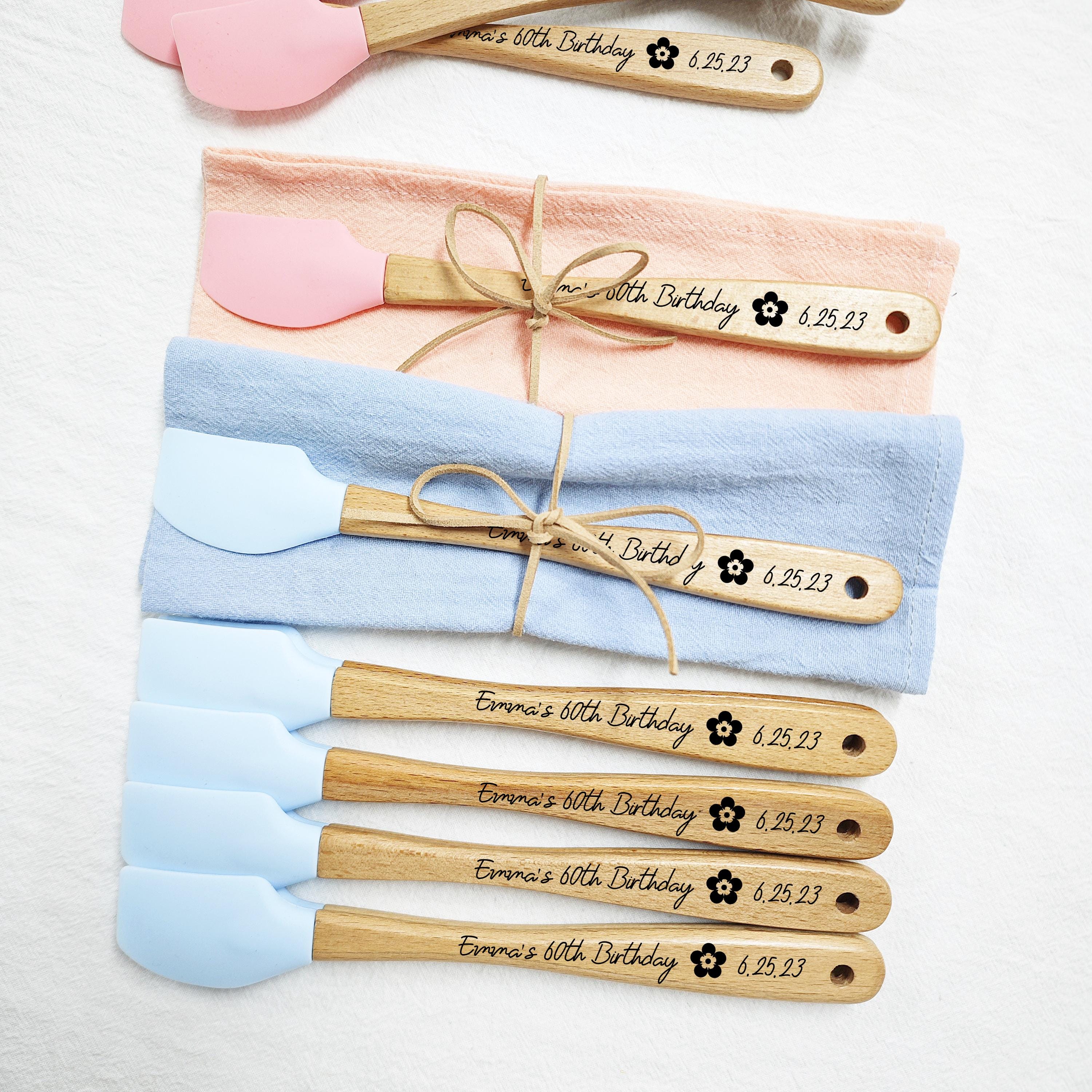 60 Birthday Custom Spatula, Favors for Guests in Bulk, Unique Wedding ...
