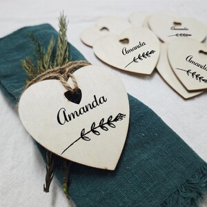 Platzhalter, Namen für Gastgeschenke, 6er-Set, Weihnachtstag, Platzkarte für Hochzeiten, Namensschilder, Geschenkanhänger für Weihnachten, gravierter Name