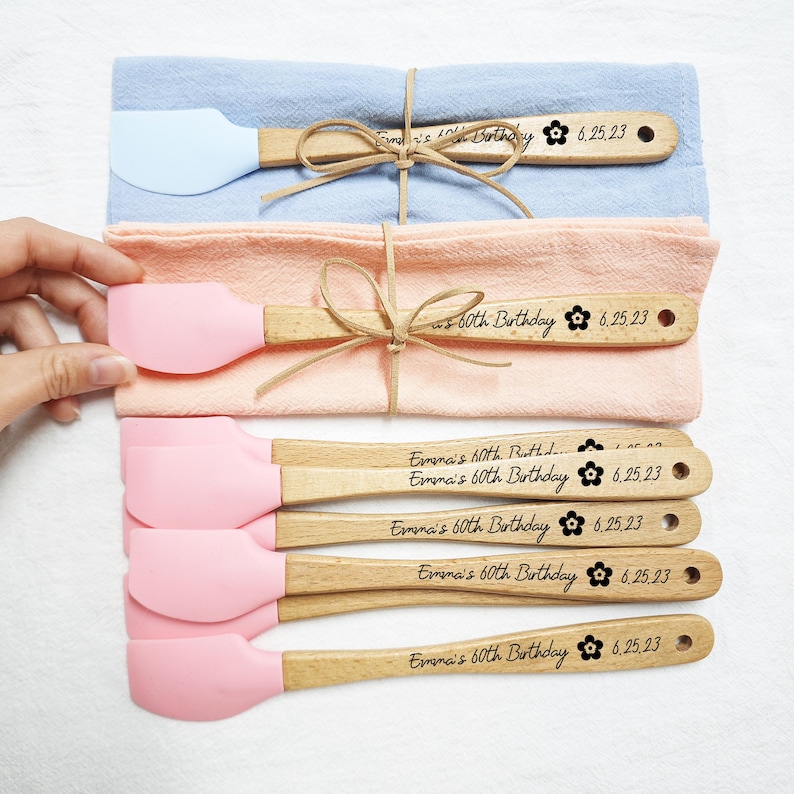 60 Birthday Custom Spatula, Favors for Guests in Bulk, Unique Wedding ...