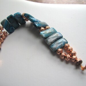 Southwest Cool ... crazy lace agate, copper, bracelet ... #472