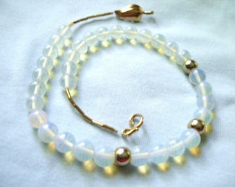Moon over Miami ... sea opal glass, very cool and unusual necklace ... #14