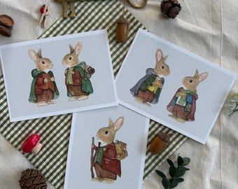 Frodo and Samwise | Bilbo Baggins | Merry and Pippin | Postcard Art Print | Lord of the Rings fanart |  Kids Nursery Art | A6