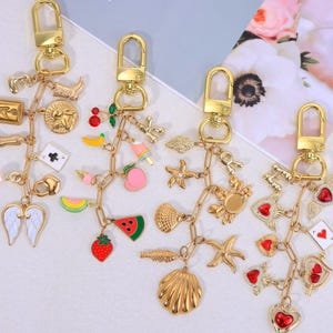 Custom Initial Charm Keychain: Personalized Bag Purse Accessory