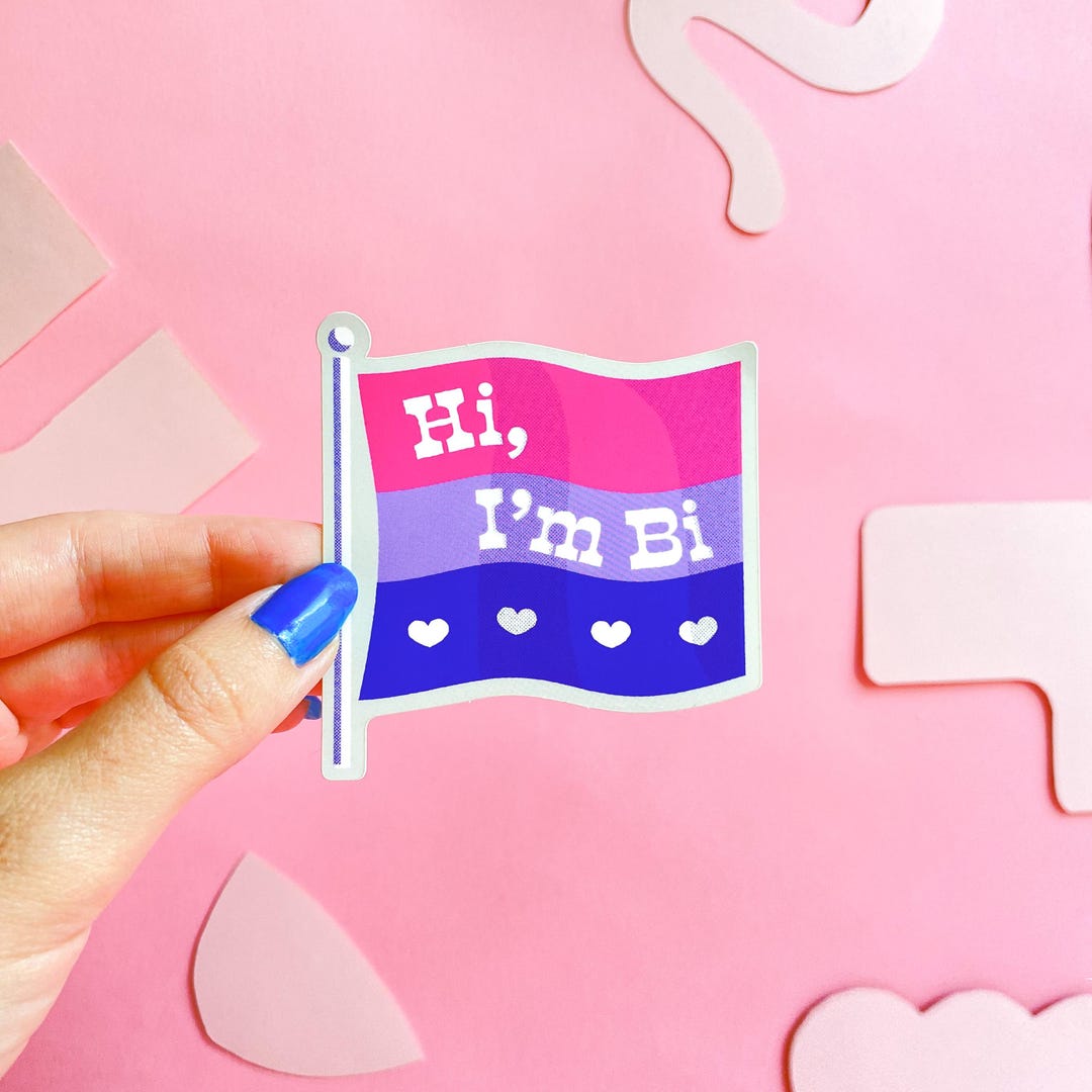 Hi I'm Bi Vinyl Sticker | LGBT Bisexual Pride Decal - Etsy