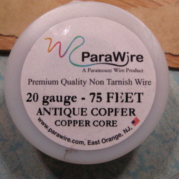 Antique Copper 20 Gauge Wire from ParaWire - 75 feet