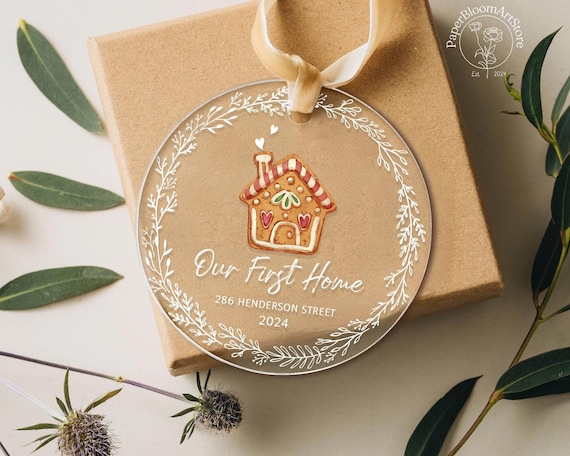 Custom Our First Home Ornament, Personalized New Home Ornament, Custom House Address Ornament, New House Christmas Ornament, New Home Gift