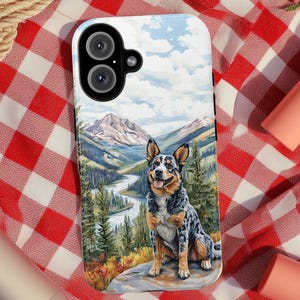 Dog Australian Cattle, Dog Lover gift Memorial, Australian Cattle, Phone Case for iPhone 16 15 14 13 Pro Max Samsung Galaxy and Google Pixel