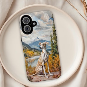 Whippet Dog Phone Case, Dog Lover gift Memorial, Whippet, Phone case for iPhone 16 15 14 13 12 11 Pro Max Samsung Galaxy S25 S24 and Google