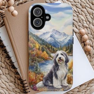 Bearded Collie Phone Case, Dog Lover gift Memorial, Bearded Collie, Phone case for iPhone 16 15 14 Pro Max Samsung Galaxy S25 S24 and Google