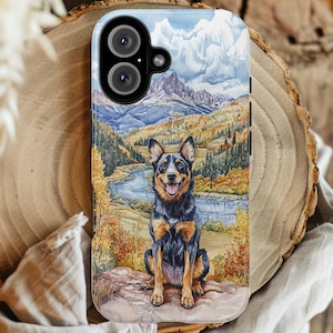 Dog Australian Cattle, Dog Lover gift Memorial, Australian Cattle, Phone Case for iPhone 16 15 14 13 Pro Max Samsung Galaxy and Google Pixel