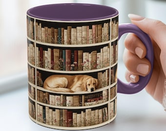 golden Retriever Mug - Vintage Coffee Cup for Retriever Moms, Golden Retriever Dog Lover Gifts, Golden Retriever Lovers Tea Cup