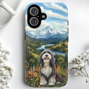 Bearded Collie Phone Case, Dog Lover gift Memorial, Bearded Collie, Phone case for iPhone 16 15 14 Pro Max Samsung Galaxy S25 S24 and Google