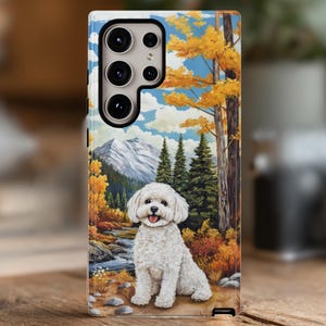 Bichon Frise Dog Phone Case, Dog Lover gift Memorial, Bichon Frise, Phone case for iPhone 16 15 14 Pro Max Samsung Galaxy S25 S24 and Google