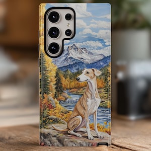 Whippet Dog Phone Case, Dog Lover gift Memorial, Whippet, Phone case for iPhone 16 15 14 13 12 11 Pro Max Samsung Galaxy S25 S24 and Google