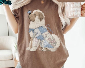 Chow Chow con farfalla, silhouette di maglione floreale, patchwork Chow Chow, costume per cani Chow Chow, maglietta per cani, regali di compleanno Chow Chow