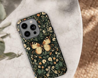 Butterfly Phone Case - Bohemian, Gift for Nature Lovers,Dark Cottagecore Phone Case for Phone 17 16 15 14 Pro Max Samsung and Google Pixel