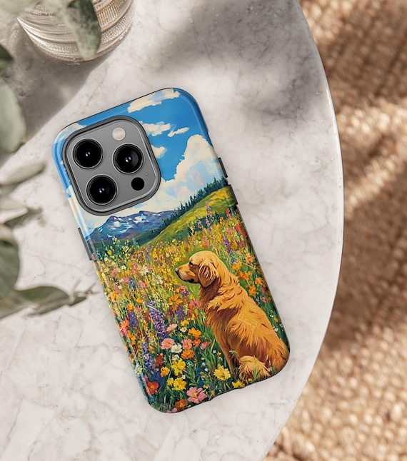 Golden Retriever Phone Case, floral phone case, Cottagecore phone case, Dog Lover, Phone Case for iPhone Samsung Galaxy S25 S24 and Google Golden Retriever Phone Case, floral phone case, Cottagecore phone case, Dog Lover, Phone Case for iPhone Samsung Galaxy S25 S24 and Google