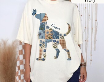 American Foxhound Dog silhouette Shirt, Dog fall vibes, patchwork shirt dog Mom, for Foxhound Lovers, Owner Dog Mom American Foxhound