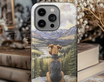 Airedale Terrier Dog, vintage Dog Case, Dog gift Memorial, Airedale Terrier, Phone case for iPhone pro Max Samsung Galaxy S25 S24 and Google