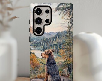 Airedale Terrier Dog, vintage Dog Case, Dog gift Memorial, Airedale Terrier, Phone case for iPhone pro Max Samsung Galaxy S25 S24 and Google