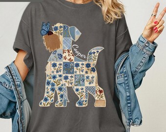 Brussels Griffon Dog silhouette Shirt, Dog fall vibes, patchwork shirt dog Mom, for Brussels Griffon Lovers, Owner Dog Mom