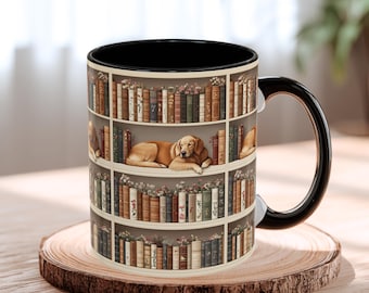 golden Retriever Dog, Literary Gift, Gifts for Readers, Golden Retriever Dog, Literary Gift, Cup for Readers, Retriever owners gift
