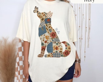 Patchwork Westie Dog dog Silhouette, Dog Westie Dog with Butterfly Crewneck, Patchwork Westie Dog custom name dog shirt Comfort Colors