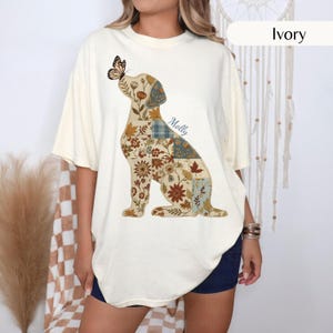 Labrador Retriever Dog Comfort Colors T-shirt Labrador , Patchwork dog mama Floral Quilted sweatshirt Labrador, Gift for Dog Lover Mama