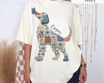 English Setter dog mama shirt custom dog gifts, memorial dog, English Setter, Owner Dog Mom, silhouette Shirt, Dog boho vibes