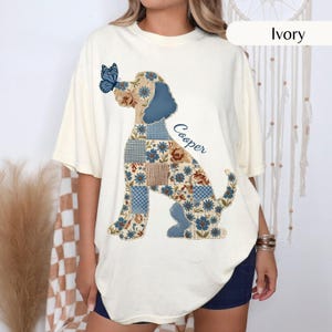 Labradoodle comfort colors® shirt, doodle  new dog mama gift, Floral Quilted, dog Silhouette t-shirt, doodle  dog, Patchwork Fox shirt,