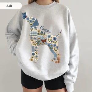Pointer dog comfort colors®, German Shorthaired Pointer dog, Patchwork Fox shirt, Pointer new dog mama gift, Quilted dog Silhouette