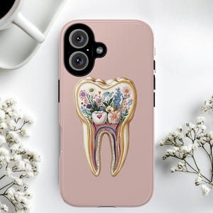 Tooth, Dental Accessories, Gift for Dentists, Dental Students, Dental Lovers. Phone Case for Phone 16 15 14 13 12 Pro Max Samsung and Google
