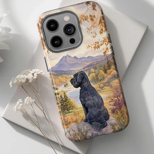 Dog Bouvier Des Flandres, Dog Lover Gift Pet Memorial, Bouvier Des Flandres Dog, telefoonhoesje voor iPhone 16 15 14 Pro Max Samsung en Google