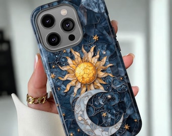 Sun and Moon Phone Case | Celestial Design, Protective Cover