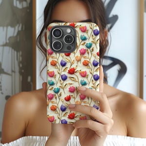 Roses Phone Case, Tough Phone Cover, Flower Design Case, Spring Accessory, Gift for Her, Durable Floral Case