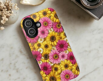 Sunflowers Phone Case, Cases for Flower Lovers, summer Phone for Her, Phone Case for Phone 17 16 15 Pro Max Samsung Galaxy and Google Pixel