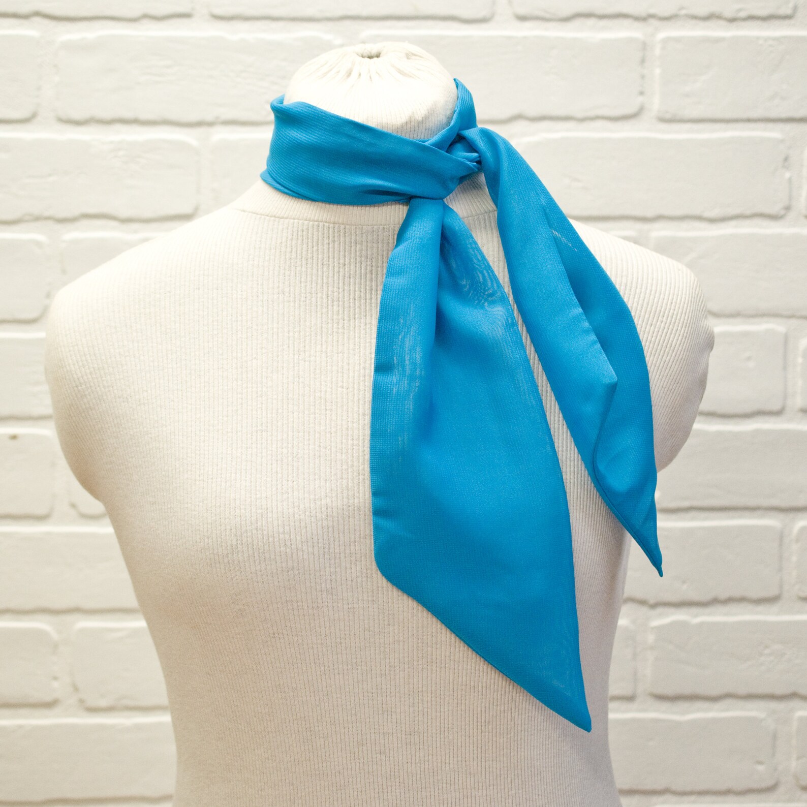 4 blue scarf neckerchief skinny scarf thin blue Etsy