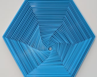 Hexagon Spiral 3D-Printed Fidget Toy – Stress Relief and Visual Stimulation