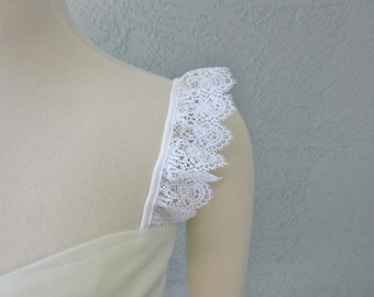 Detachable White Lace Straps to Add to your Wedding Dress it Can be Customize