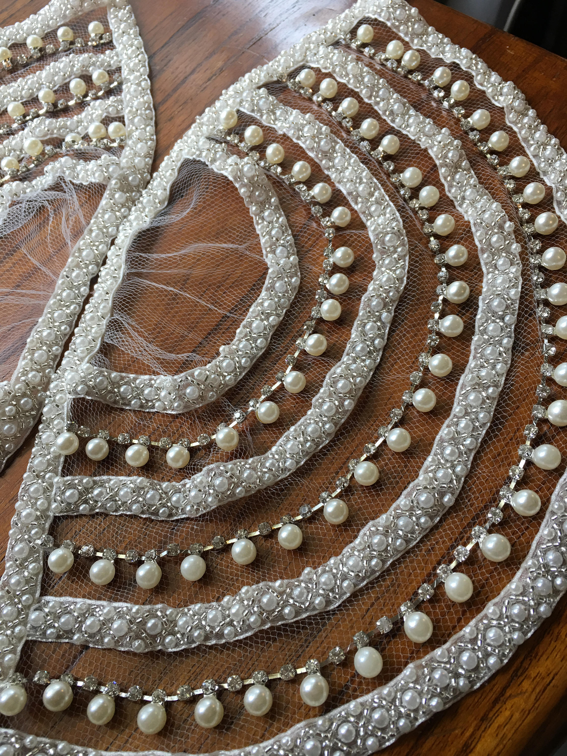 Detachable Add on Beaded Ivory and Rhinestone Cap Sleeves Set of Two to Add to Your Wedding Dress Etsy