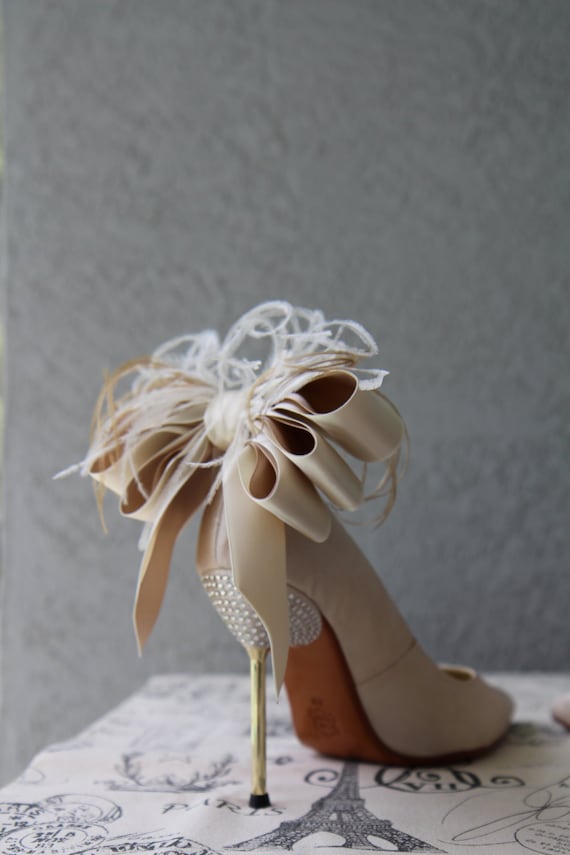 Nude shoes with bow hotsell