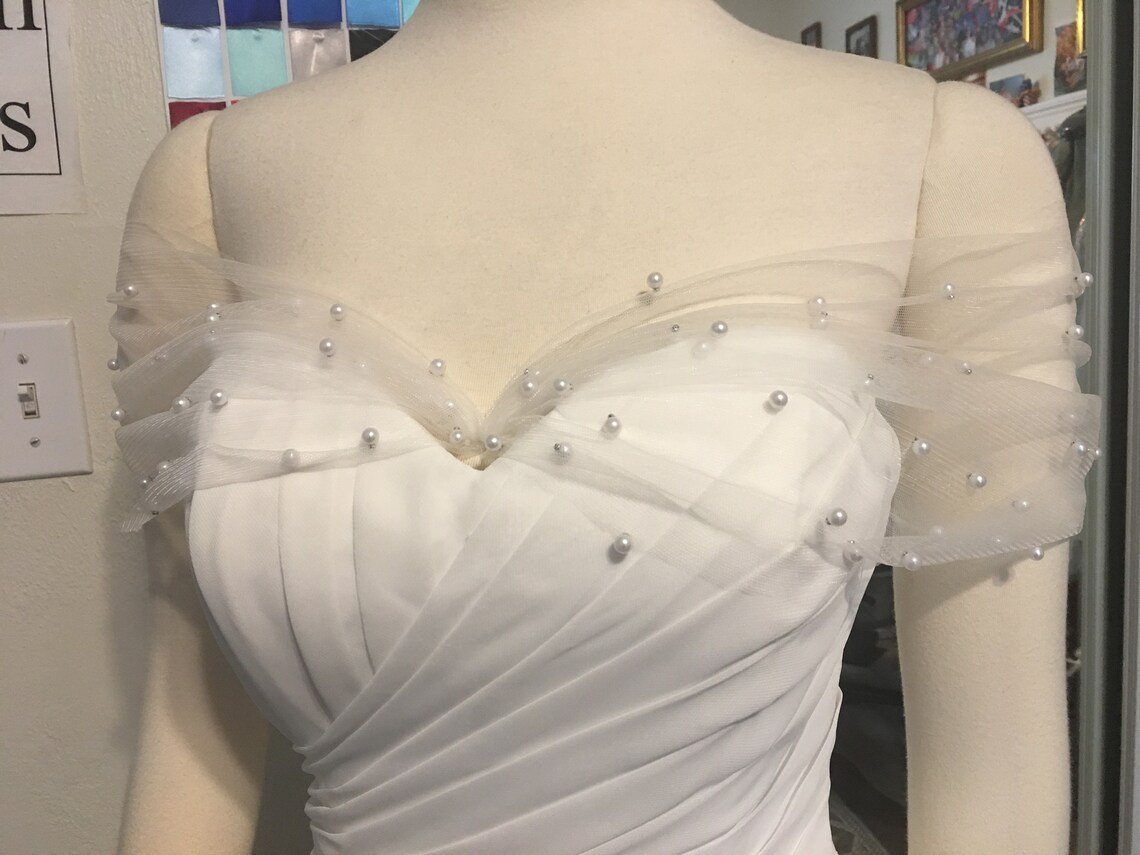 Cinderella Detachable Illusion Tulle off the Shoulder Lace Etsy